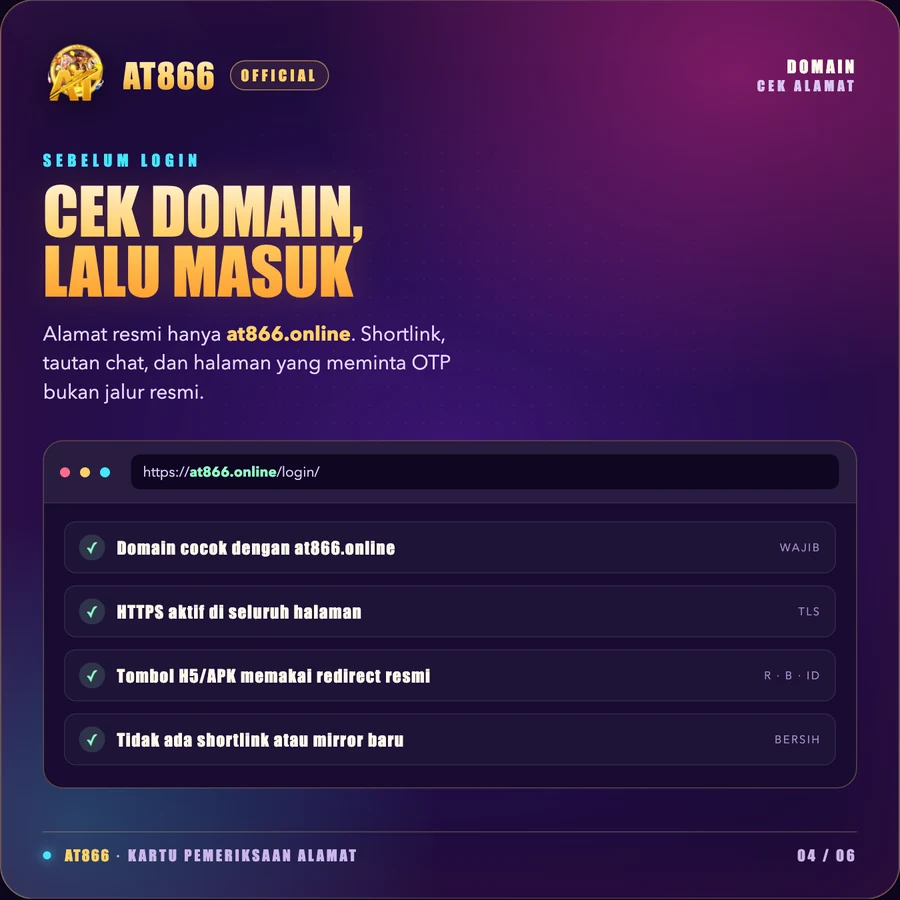 Kartu pemeriksaan domain at866.online dengan empat tanda centang